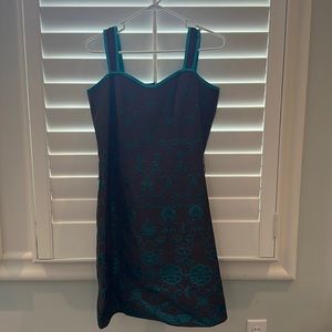 bentley a. chocolate and turquoise dress